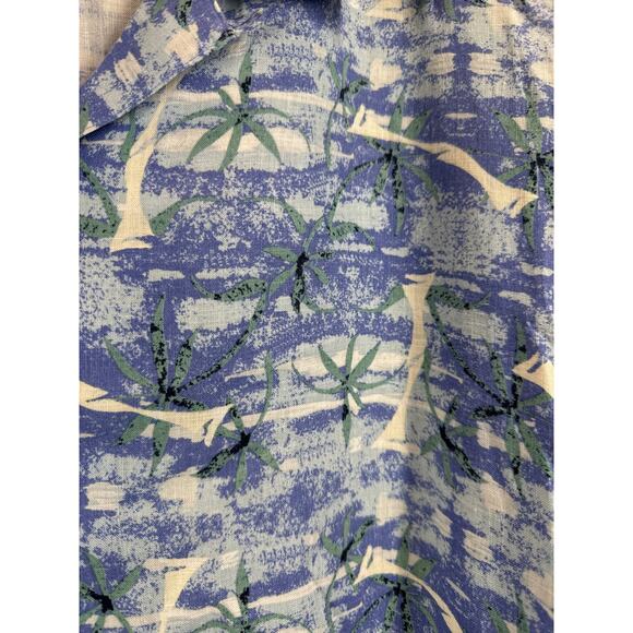Greg Norman Linen Blend Mens Button Down Hawaiian Tropical Island Shirt Size XXL - Picture 3 of 6